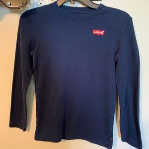 Levi's Navy Long Sleeve Kids Tee. Size M (10/12)